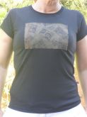 camiseta estampada em lona