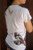 Camiseta Branca Aplique Borboletas